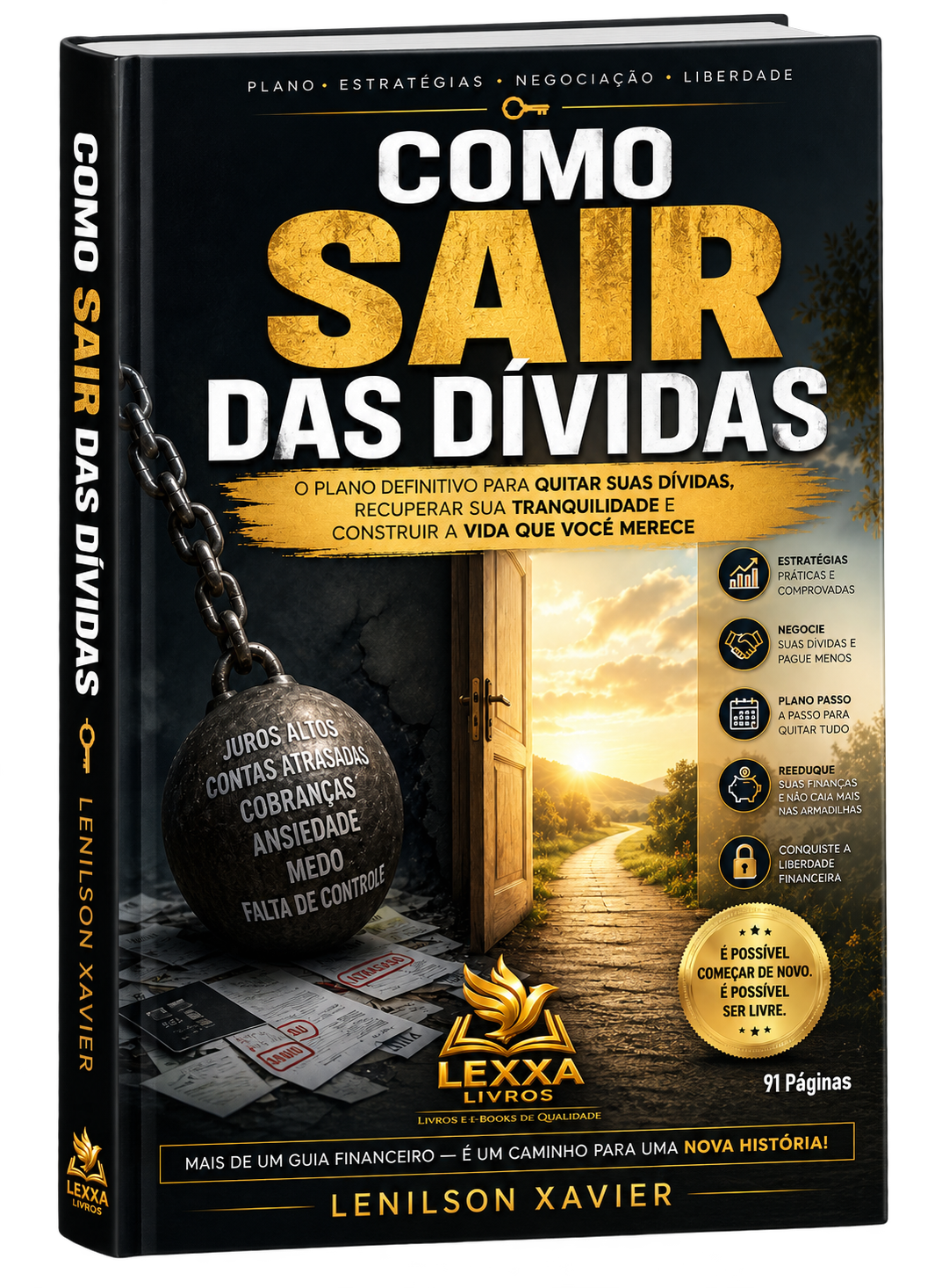 Capa 3D de Como Sair das Dívidas, de Lenilson Xavier