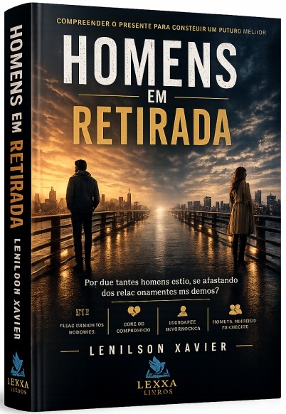 Capa 3D de Homens em Retirada, de Lenilson Xavier