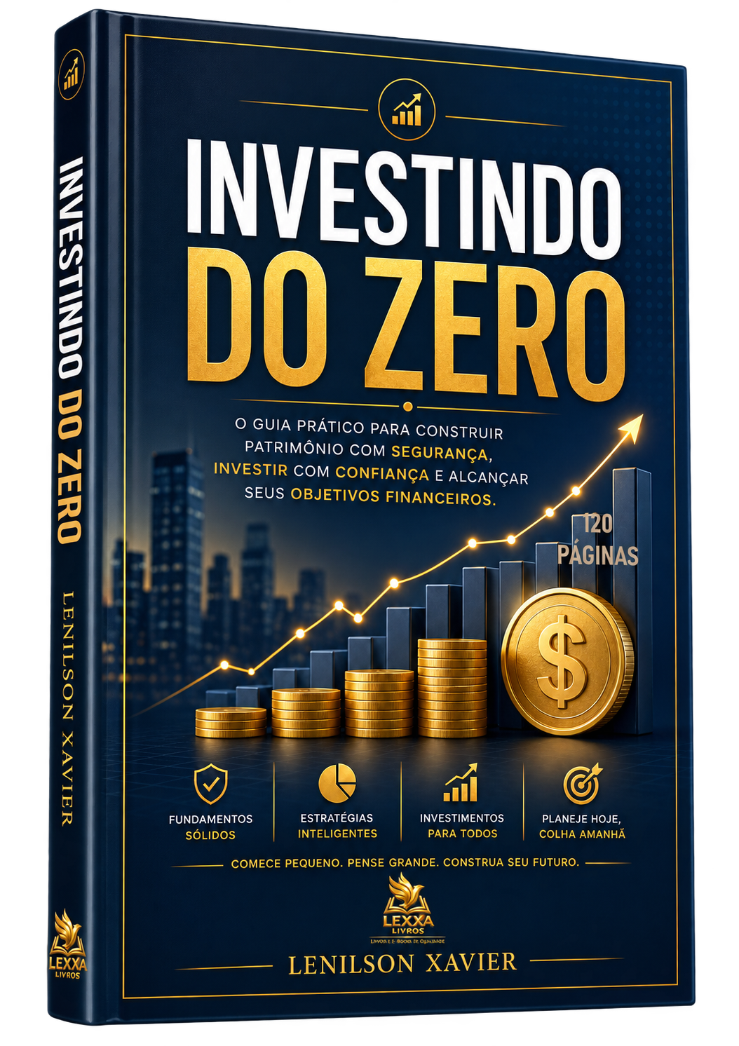 Capa 3D de Investindo do Zero, de Lenilson Xavier