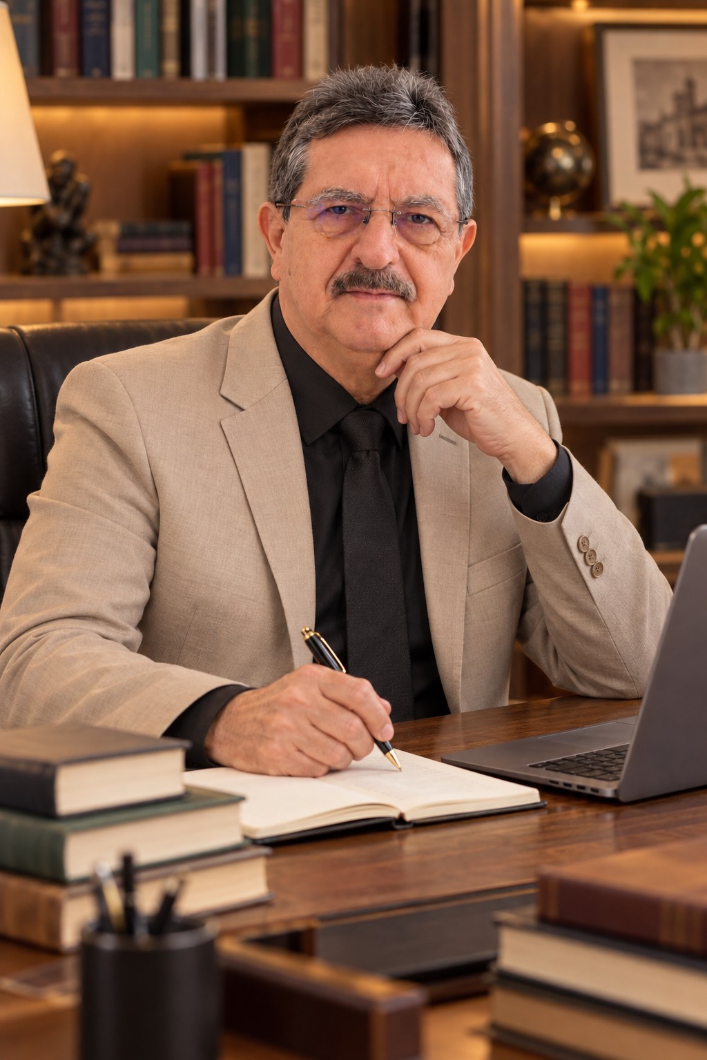 Autor Lenilson Xavier em seu escritório