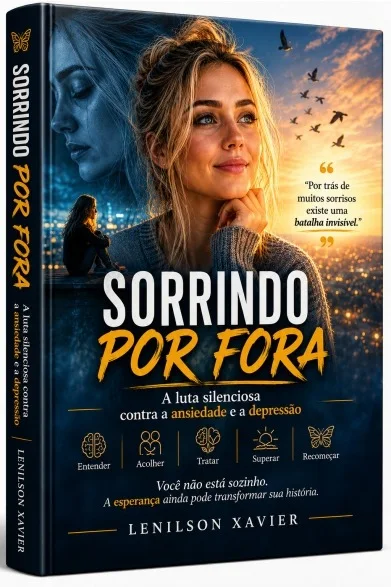 Capa 3D de Sorrindo por Fora, de Lenilson Xavier
