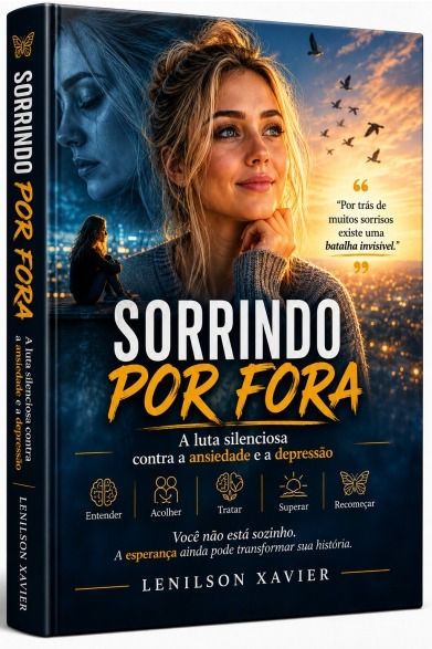 Capa 3D de Sorrindo por Fora, de Lenilson Xavier